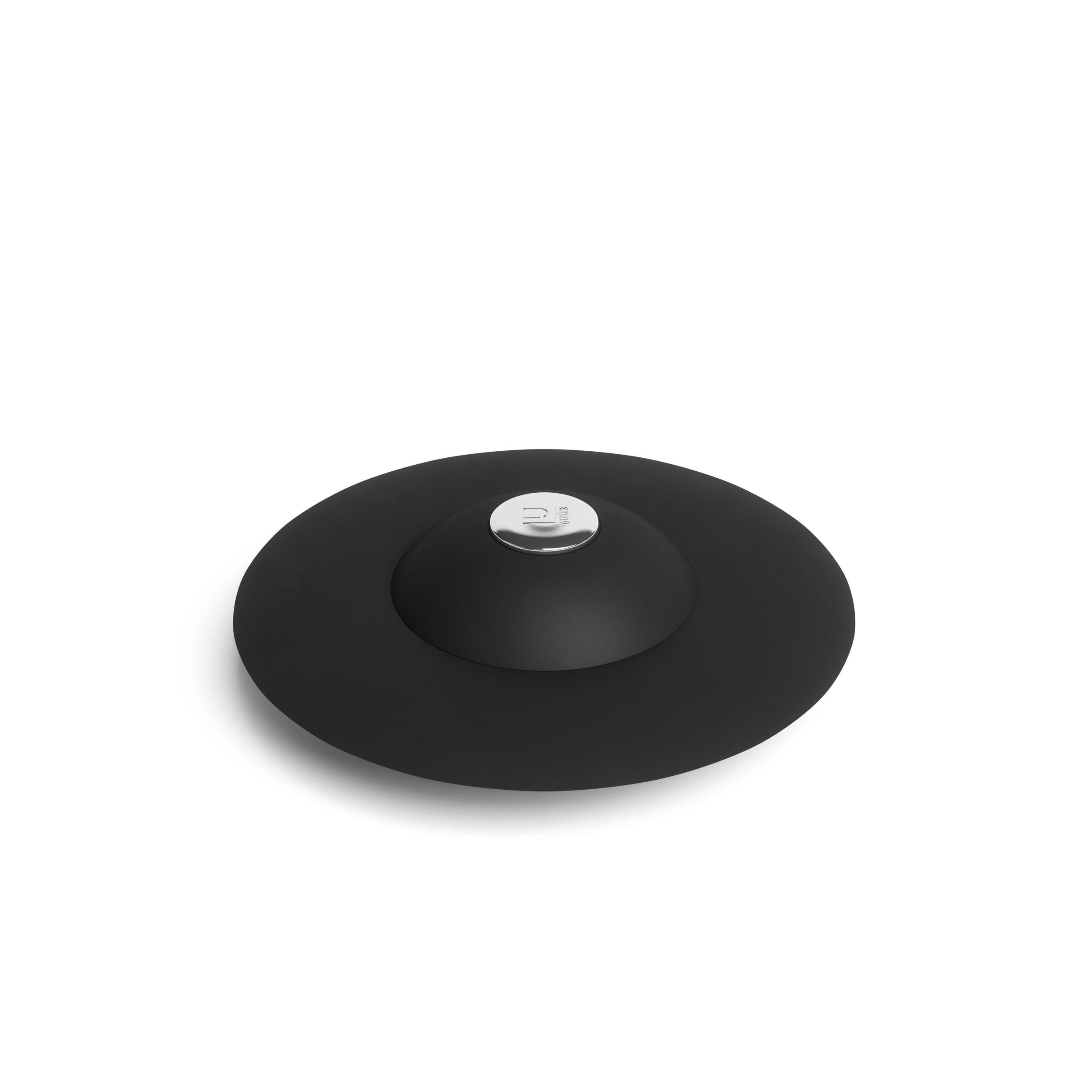 BADEWANNENSTÖPSEL und Haarsieb Flex, Schwarz - Schwarz, Kunststoff (10/3/10cm) - Umbra