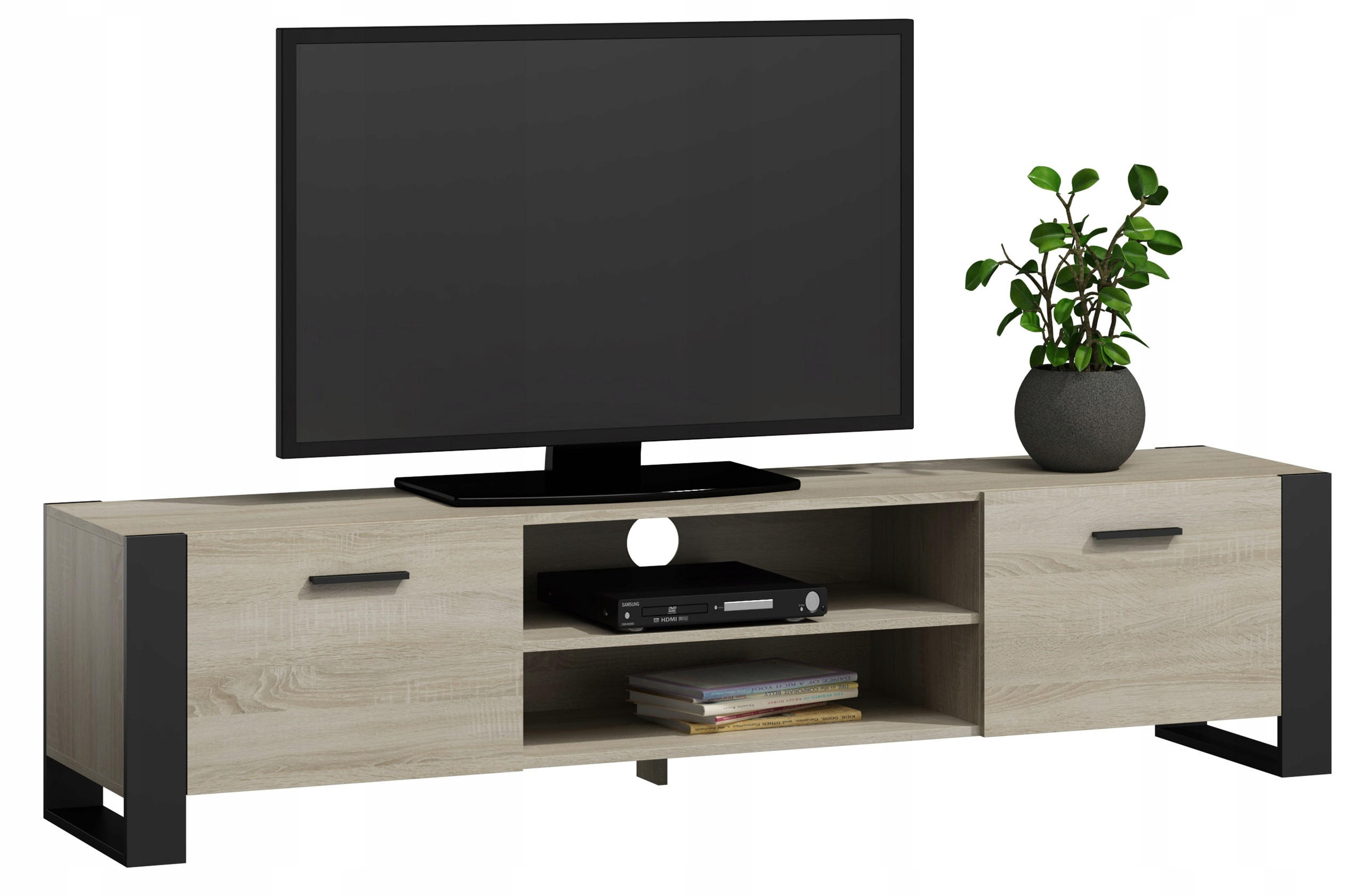Matkam Möbel Fernsehkommode Sonoma Eiche 185x50x43.6 cm