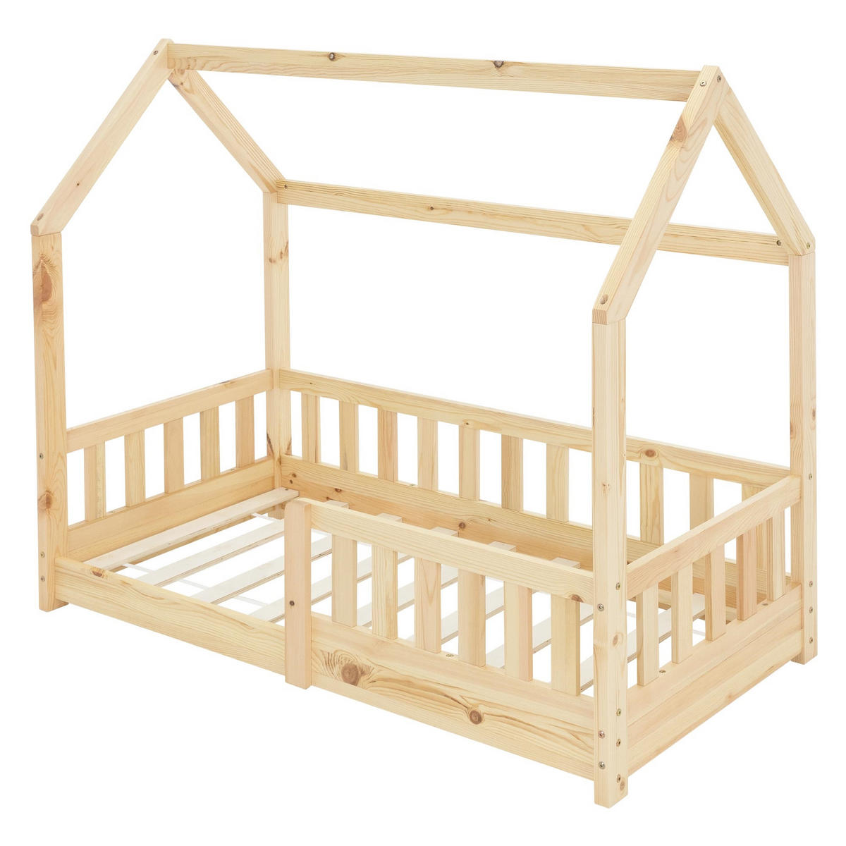 KINDERBETT mit Dach 70x140 cm Natur - Naturfarben, Holz (70/140cm) - ML-DESIGN