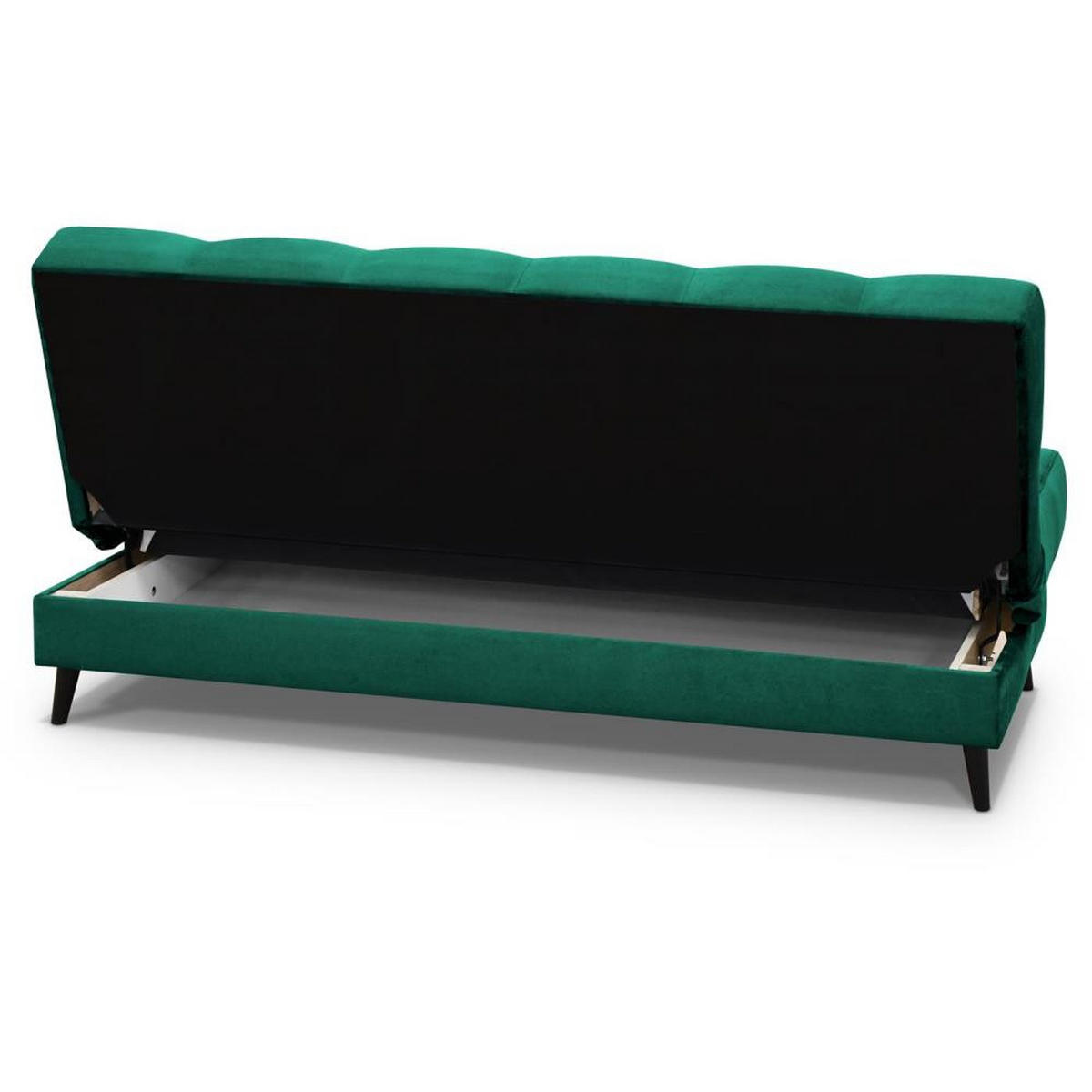 3-SITZER Schlafsofa Nancy grün - Dunkelgrün, Holz/Textil (220/89/93cm) - Beautysofa