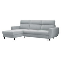 ECKSOFA Torro Mini, Seite: Links - Hellgrau, Holz/Textil (258/168cm) - MIRJAN24