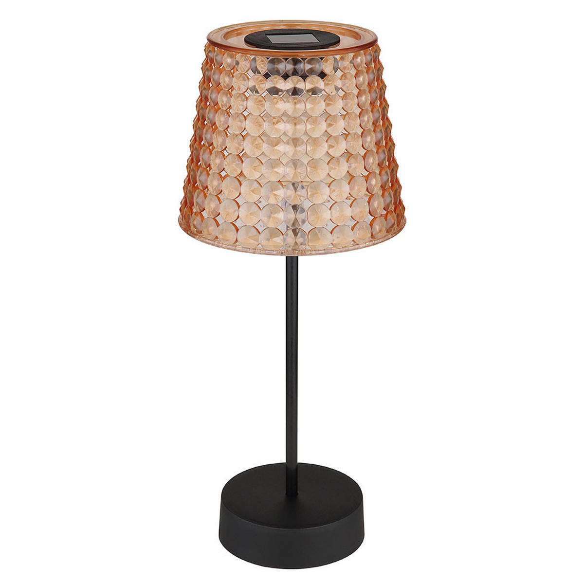 LED AUSSENLEUCHTE Kristalloptik Schwarz 2er Set - Schwarz, Kunststoff (12.5/12.5/29cm) - Globo Lighting