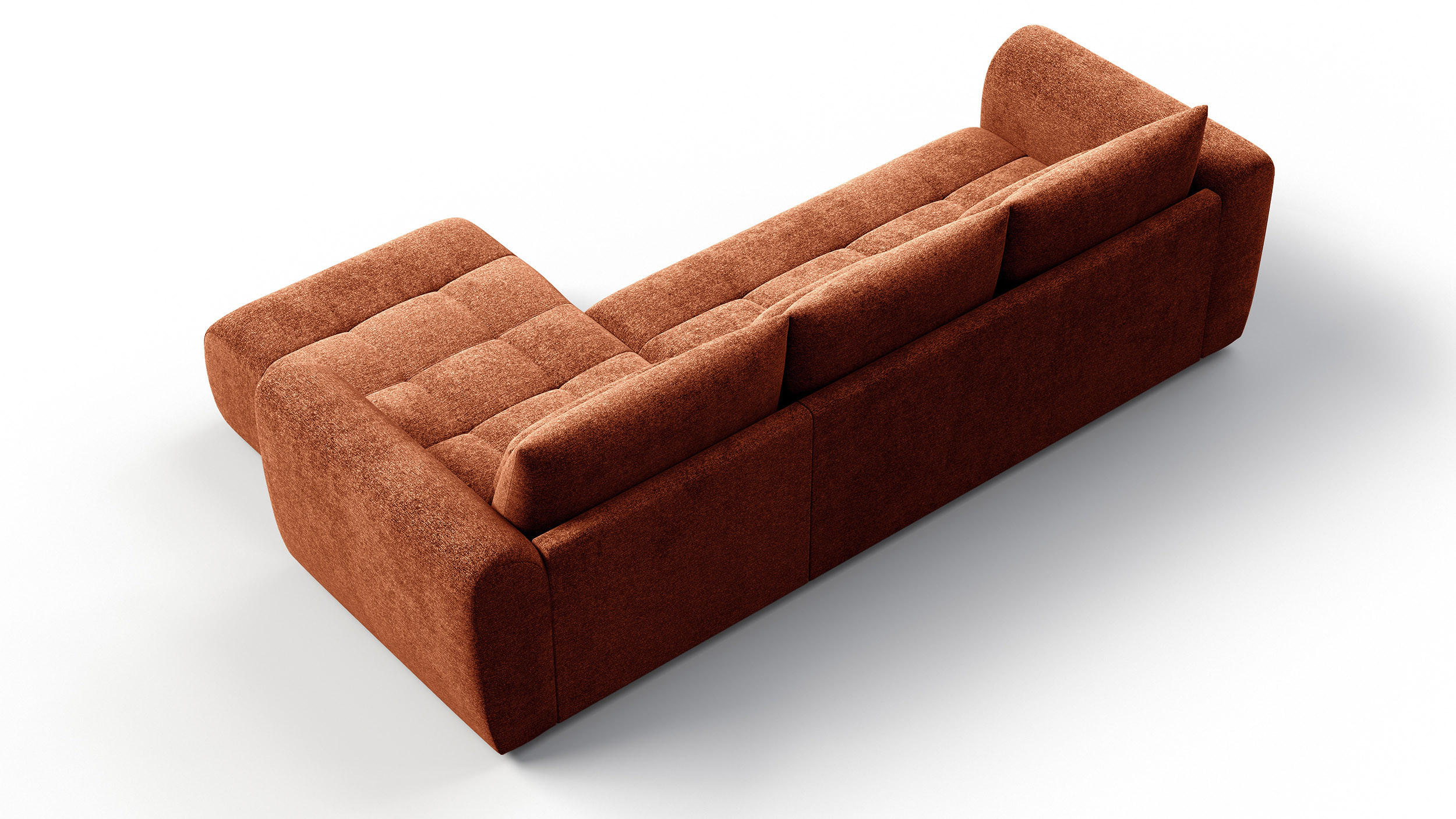 Thumbnail - Courtois Laville Ecksofa, Orange, Textil, 4-Sitzer, 293x171 cm, Wohnzimmer, Sofas & Couches, Wohnlandschaften, Ecksofas