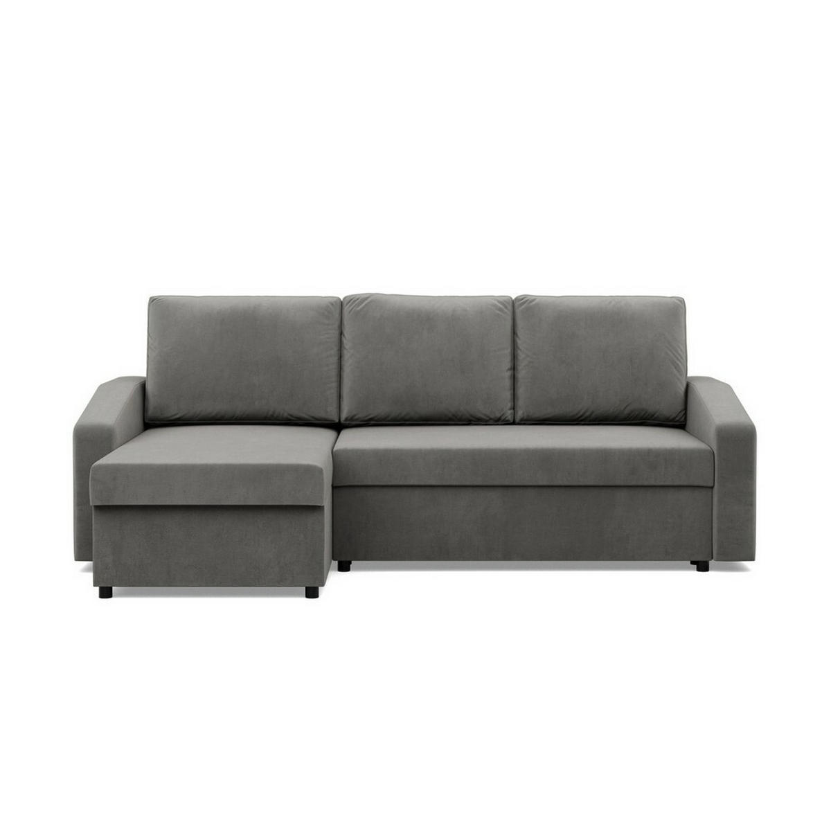 ECKSOFA Neo mit abgeschrägter Armlehnen hellgrau - Hellgrau, Textil (231/140cm) - SIMKAM Furniture