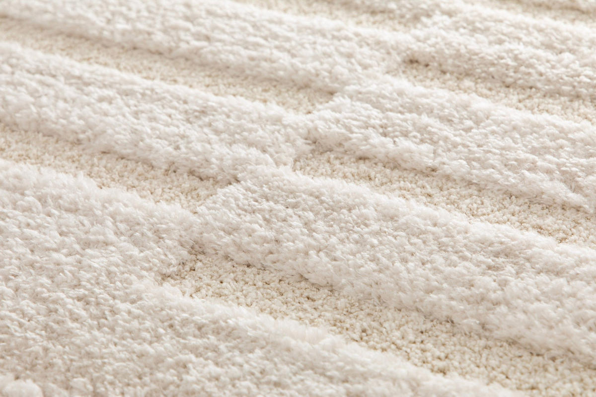 TEPPICH, Weicher, dicker mit Reliefeffekt weiß - Weiß, Textil (160/230cm) - AFK Living