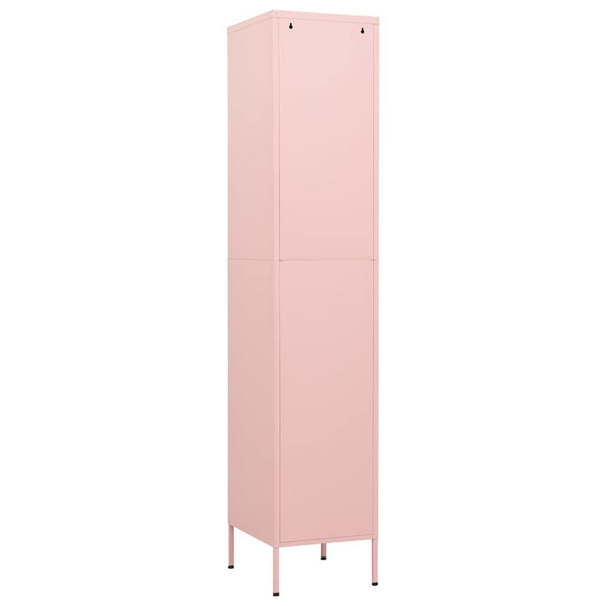 SCHLIESSFACHSCHRANK Rosa 35/46/180 Cm Stahl - Rosa, Metall (46/180/35cm) - vidaXL