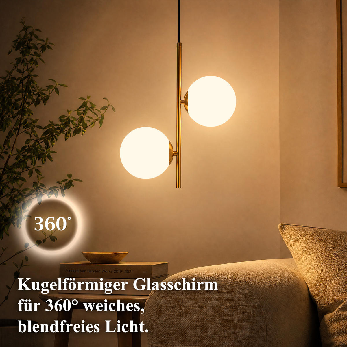 PENDELLEUCHTE Evvin 34.5/15/150 cm - Goldfarben/Weiß, Glas/Metall (34.5/15/150cm) - ZMH