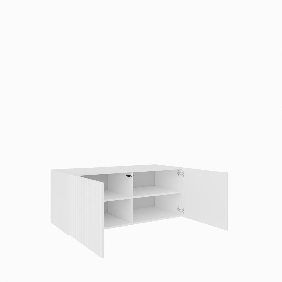 LOWBOARD LIVO 100/41/40 cm, Hängender TV-Schrank Weiß - Weiß, Holzwerkstoff (100/41/40cm) - MASSENO