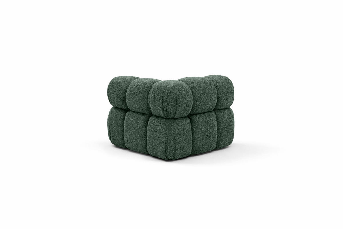 ECKMODUL, Für Modulares System, Stoff Abriamo, Dunkelgrün, Selia - Dunkelgrün, Holz (95/70/95cm) - Kaiser Möbel