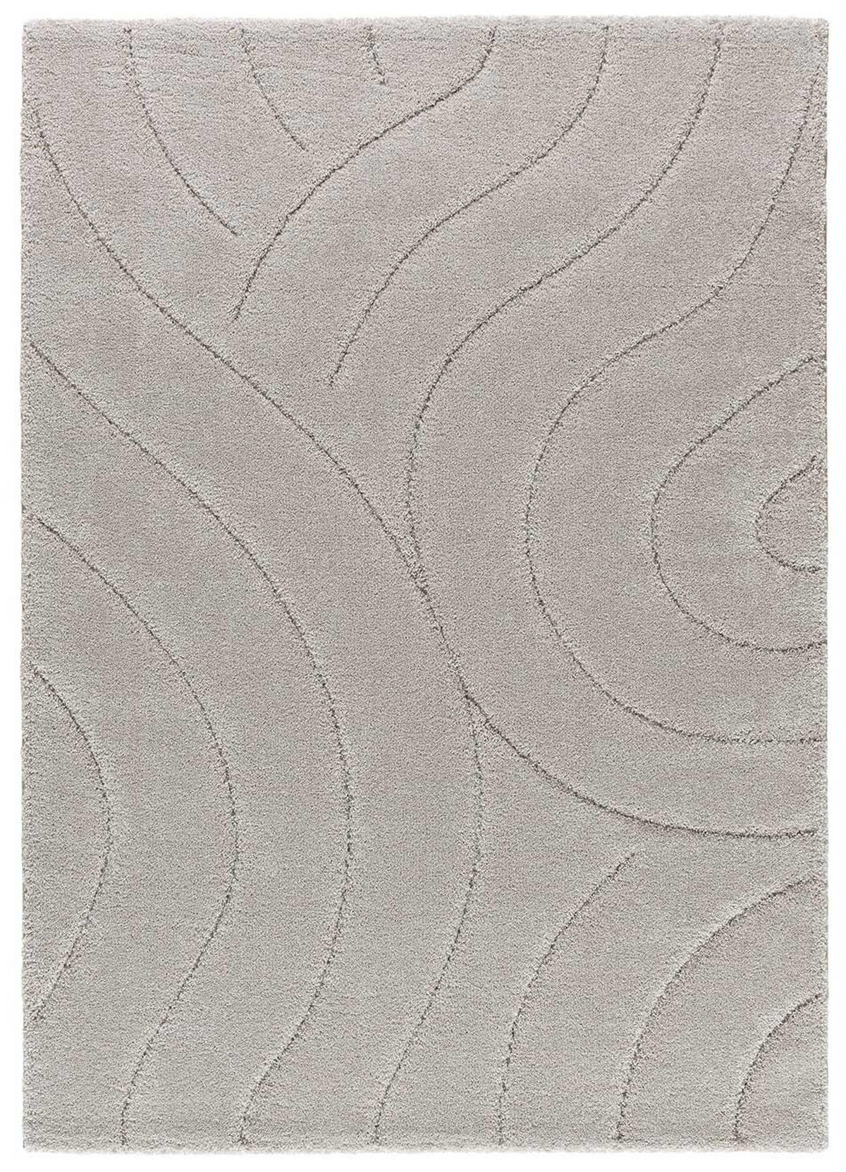 HOCHFLORTEPPICH Silber Molier 133/190 cm - Silberfarben, Naturmaterialien/Textil (133/190cm) - Atticgo