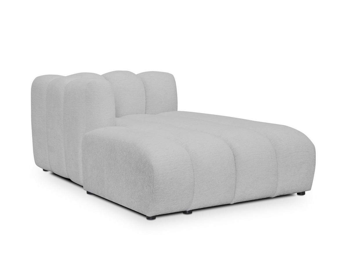 SOFAELEMENT Links Chenille Stoff Grau - Hellgrau/Schwarz, Holzwerkstoff/Kunststoff (179/70/113cm) - Makamii