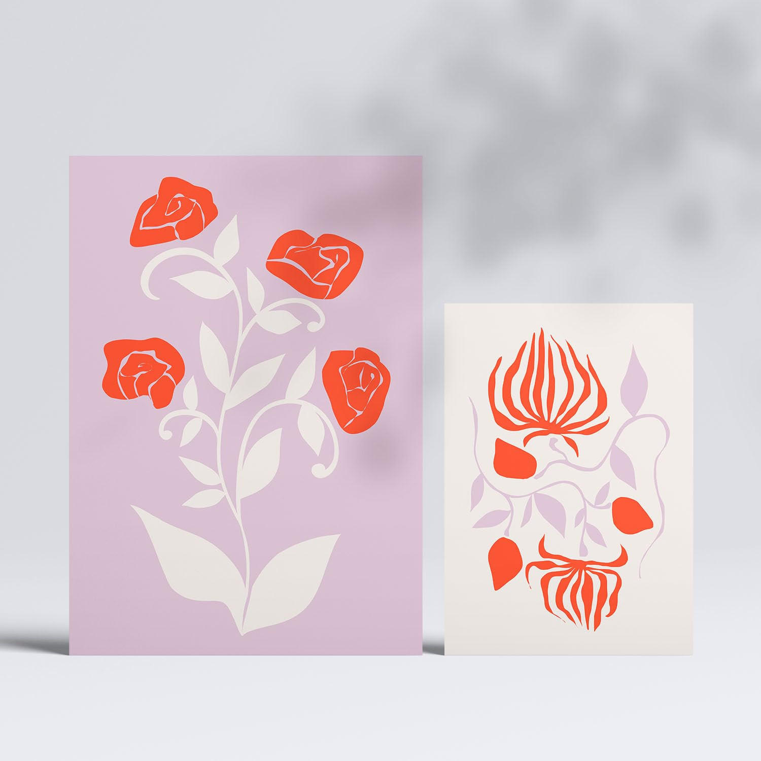POSTER Set Mit 6 Großartige Blom In Blume Zusammenfassung Ästhetische Dekorative Gemälde Für Ihr Wohnzimmer, Schlafzimmer, Zuhause A3 & A4 Rahmenlos - Klar, Papier (29/3cm) - Nacnic