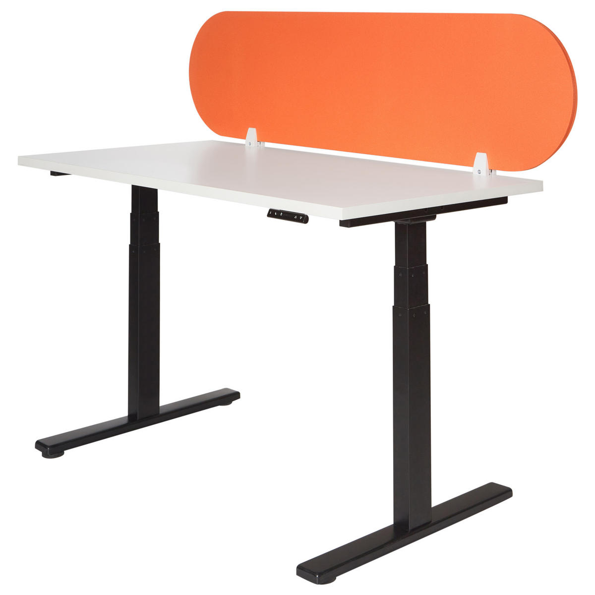 DĚLICÍ STĚNA NA STŮL 160/40 cm Oranžová Sparky - pomerančová, textil (160/40/1cm) - Beliani