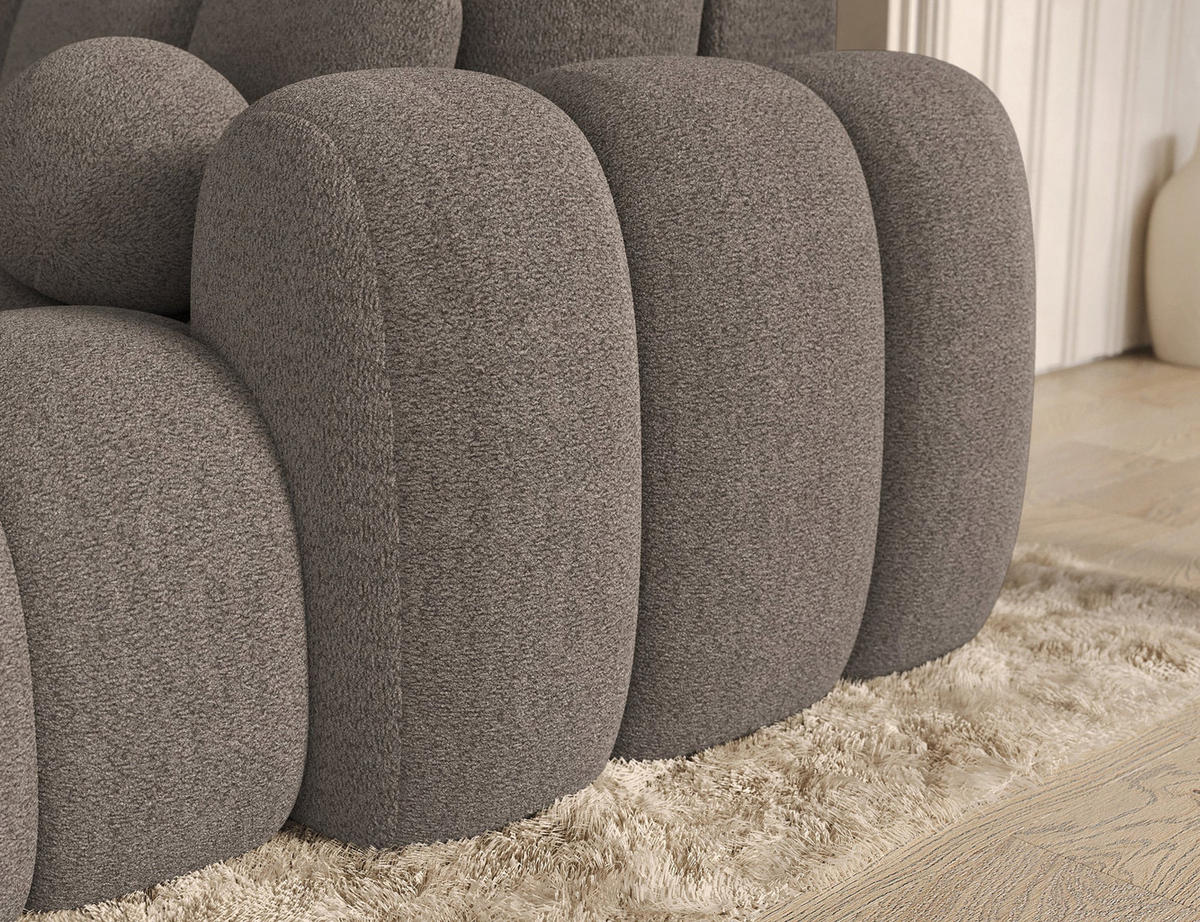 ECKSOFA COVELION L-Form – Schlaffunktion, Bettkasten, Wellenfederung, HR-Kaltschaum, inkl. Kissen, moderner Wohnkomfort - Braun, Kunststoff (167/260cm) - Wohnideebilder