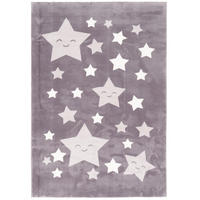 SUPER SOFT FELLTEPPICH PEARL KIDS STERNE - Grau, Textil (140/200cm) - Pergamon