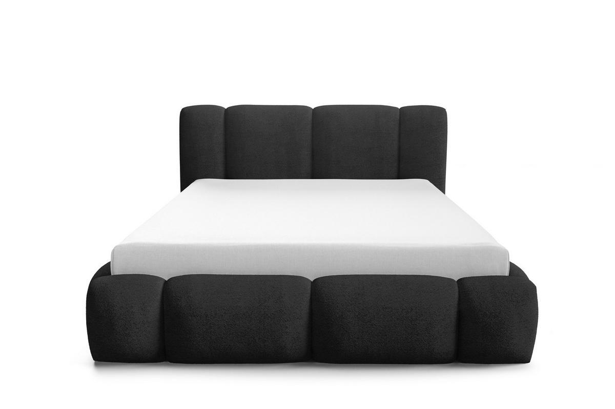 POLSTERBETT BLANCO mit Bettkasten, Bett 120x200, Doppelbett mit Stauraum und Lattenrost, ohne Matratze, Schlafzimmer - Schwarz - Schwarz, Holz/Textil (120/200cm) - Furnistar