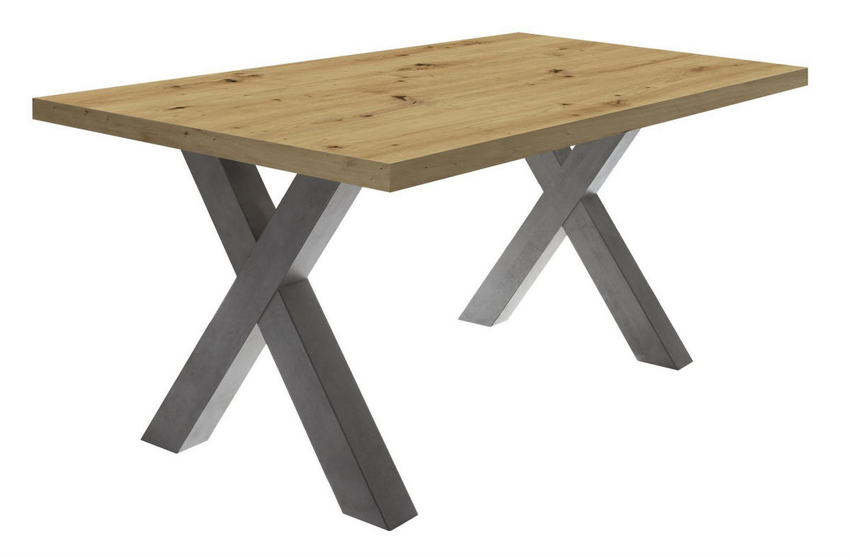 ESSZIMMERTISCH Eike 4 180 x 90 x 75 Esstisch Graphit/Asteiche - Naturfarben, Holz (180/90/75cm) - 58aufmkessel