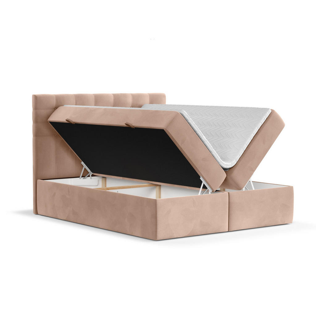 Thumbnail - Maison de Reve Boxbett, Koralle, Textil, Buche, Kiefer, H2, Höhe ca. 20 cm, 200x200 cm, Oeko-Tex® Standard 100, FSC 100%...