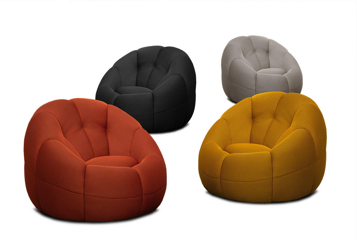 SESSEL FIGO, ecru - Ecru, Holzwerkstoff/Textil (104/83/104cm) - Courtois Laville