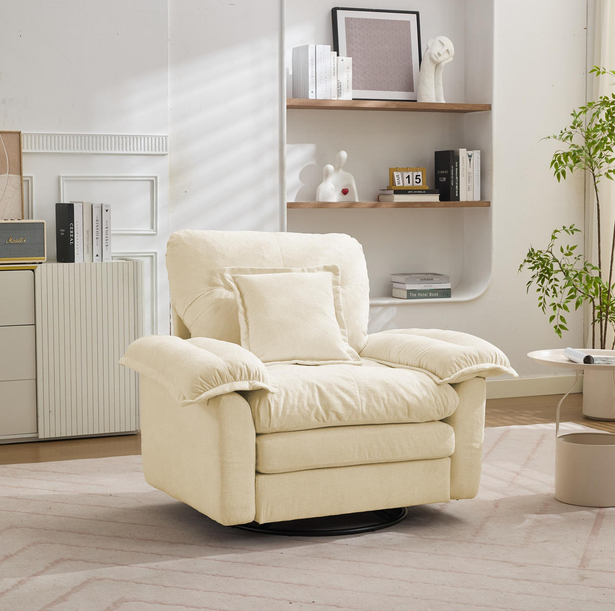 SOFASET 2-tlg. Tiefsitz mit Kissen Beige - Beige, Kunststoff (91.4/87.6/213.4cm) - Meubliv