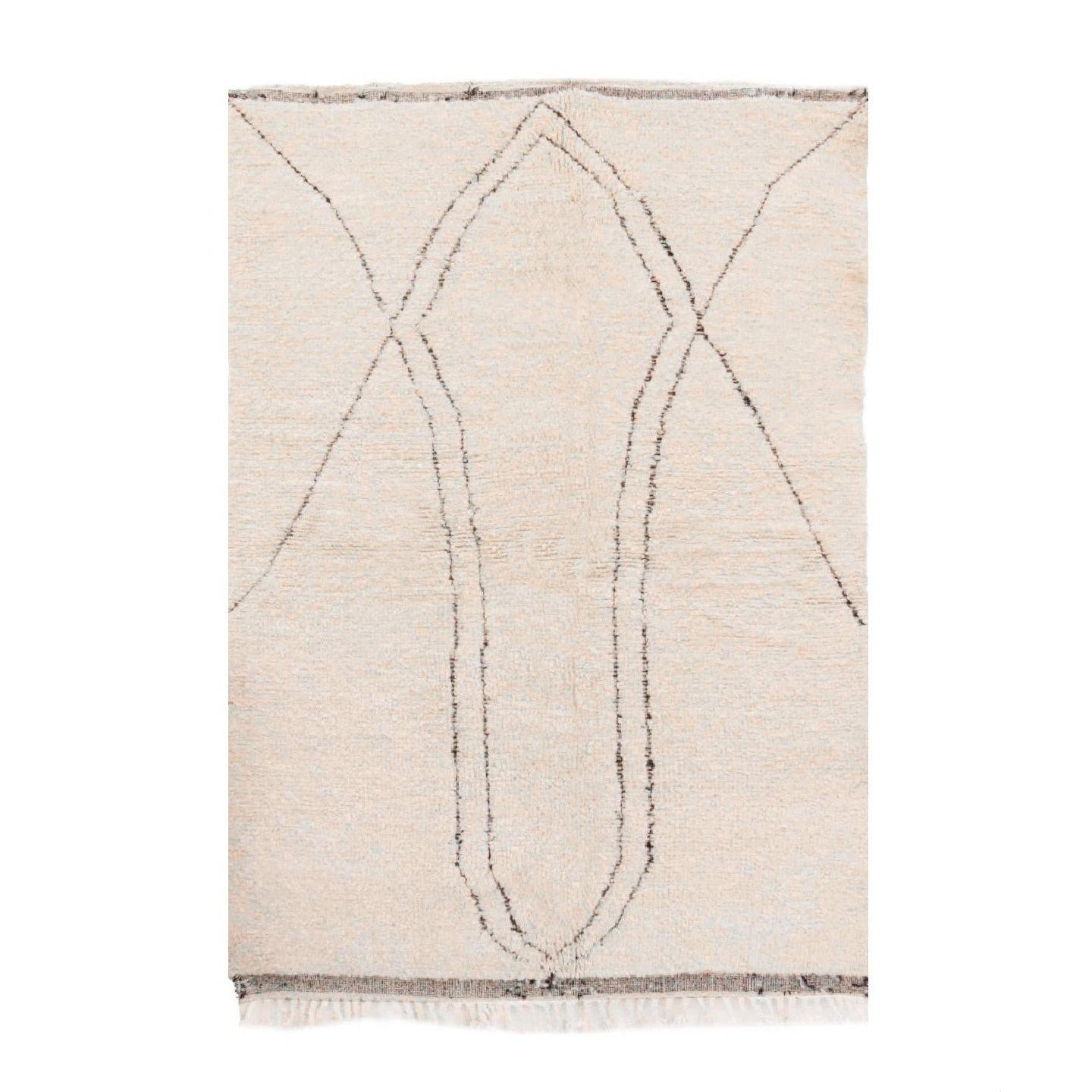 BERBERTEPPICH aus reiner Wolle 163x 242 cm - Beige, Naturmaterialien (163/242cm) - AFK Living