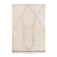 BERBERTEPPICH aus reiner Wolle 163x 242 cm - Beige, Naturmaterialien (163/242cm) - AFK Living