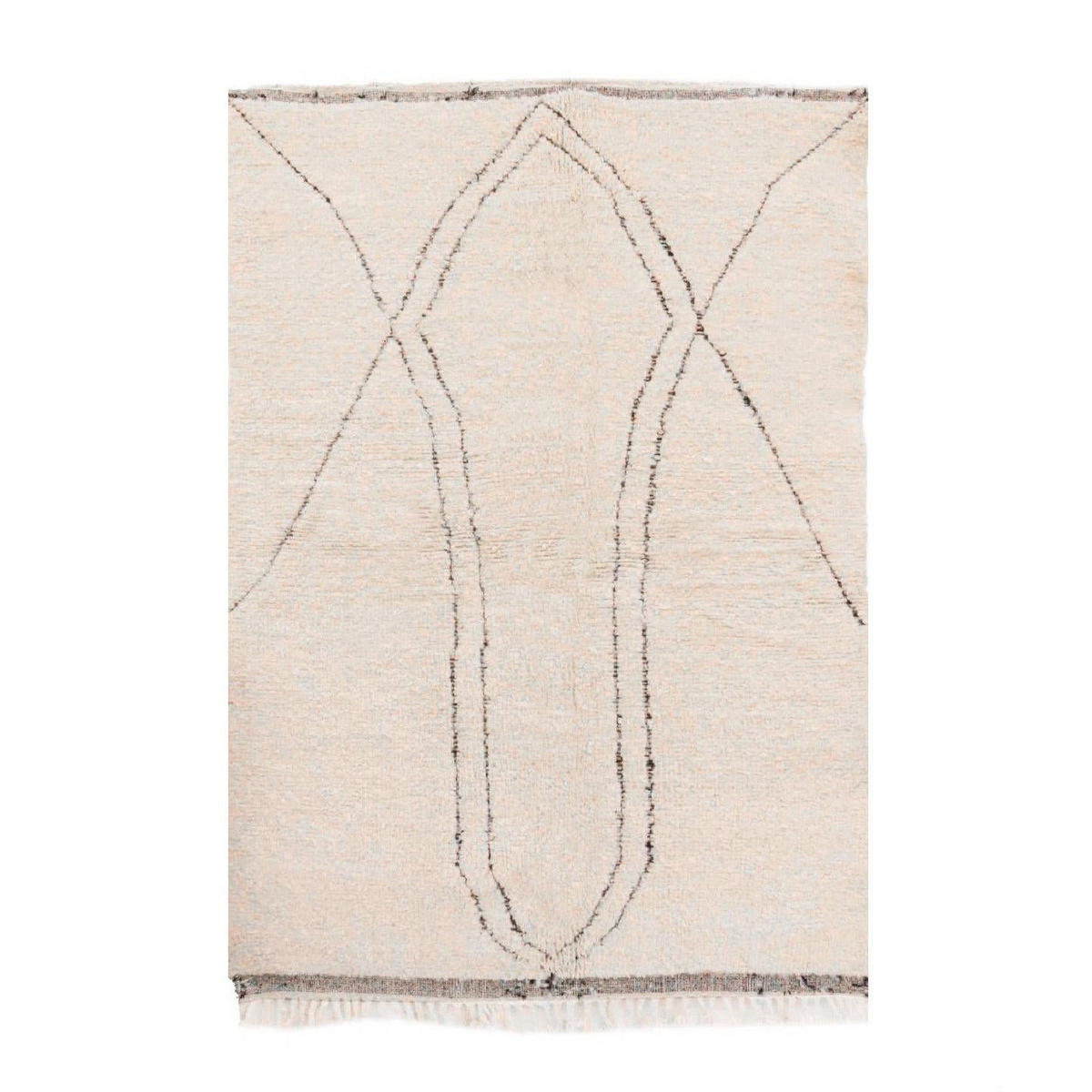 BERBERTEPPICH aus reiner Wolle 163x 242 cm - Beige, Naturmaterialien (163/242cm) - AFK Living