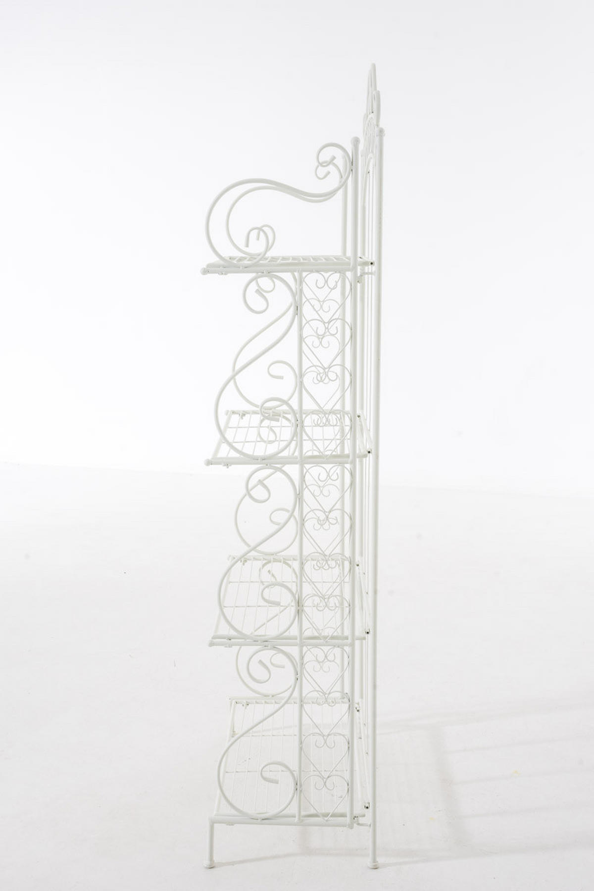 STANDREGAL Metall Weiß - Weiß, Metall (61/153/33cm) - CLP