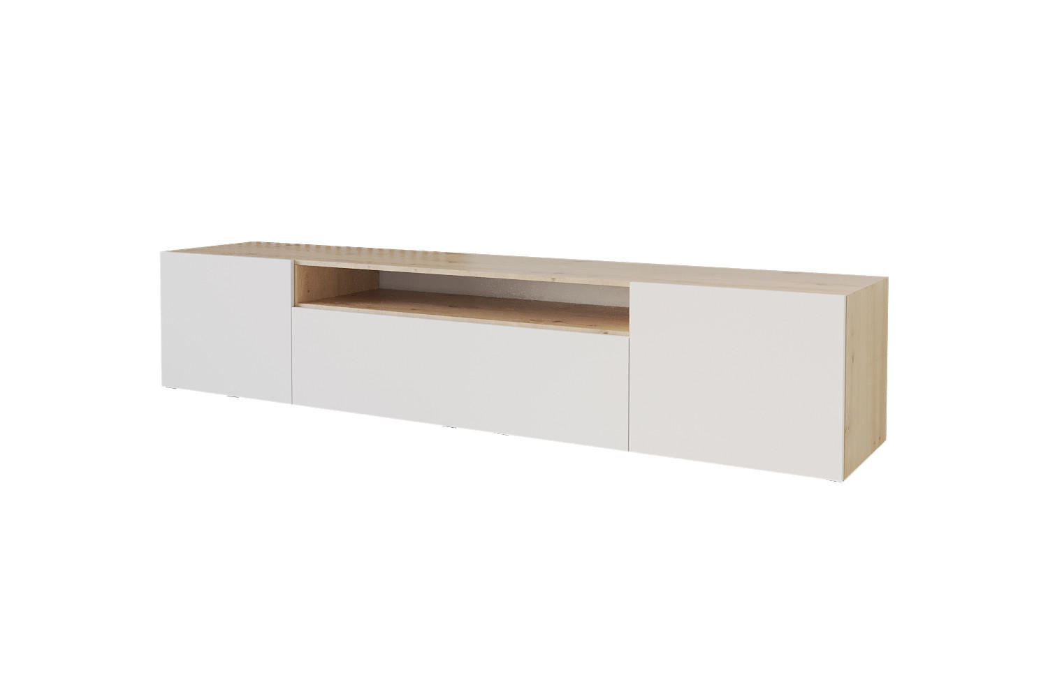 ALTDECOR NÍZKÁ komoda ELIO-W 200 x 40 x 41 cm – Artisan / bílá