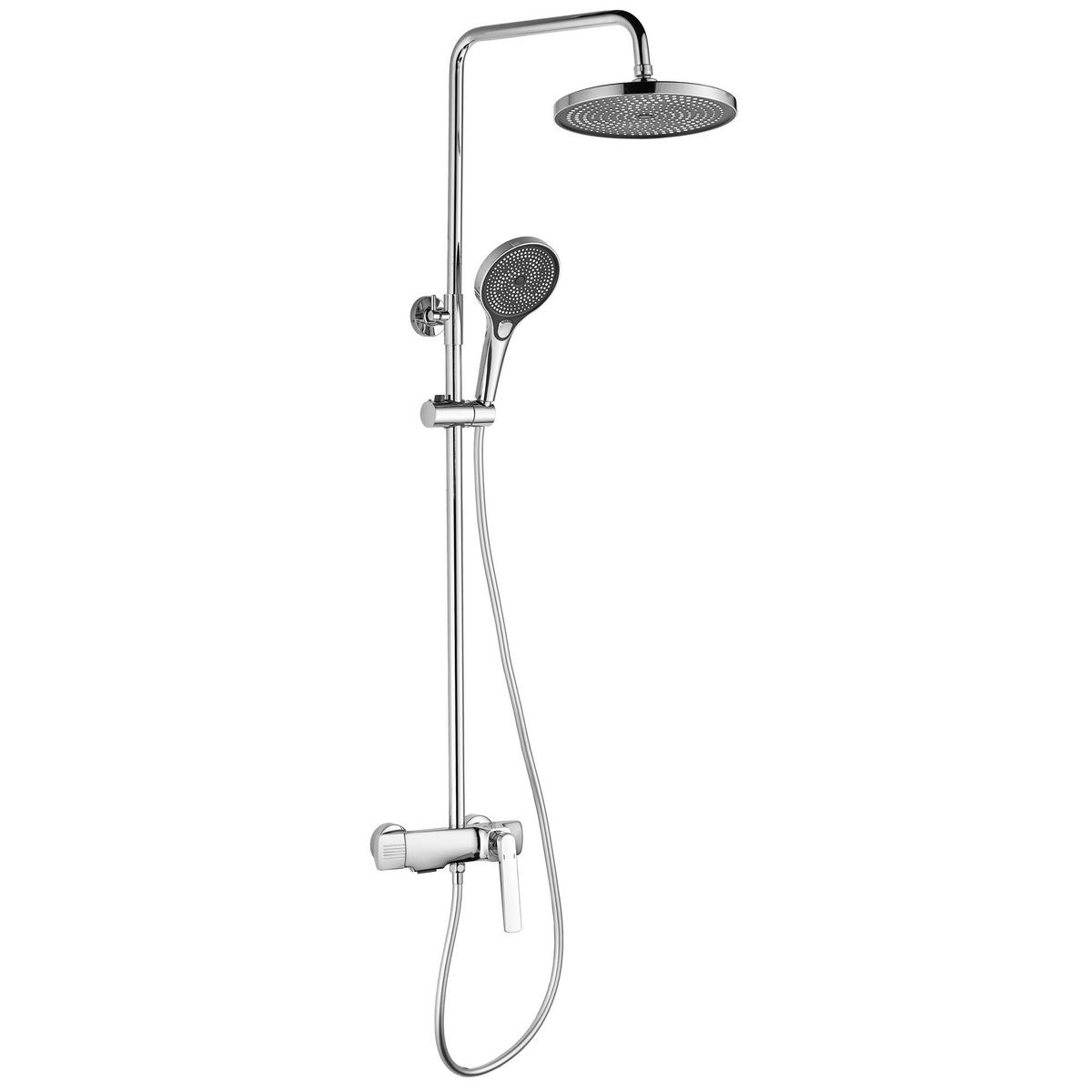 DUSCHGARNITUR Rea Rebel Chrome - Chromfarben, Metall (25/135.5/50cm) - REA