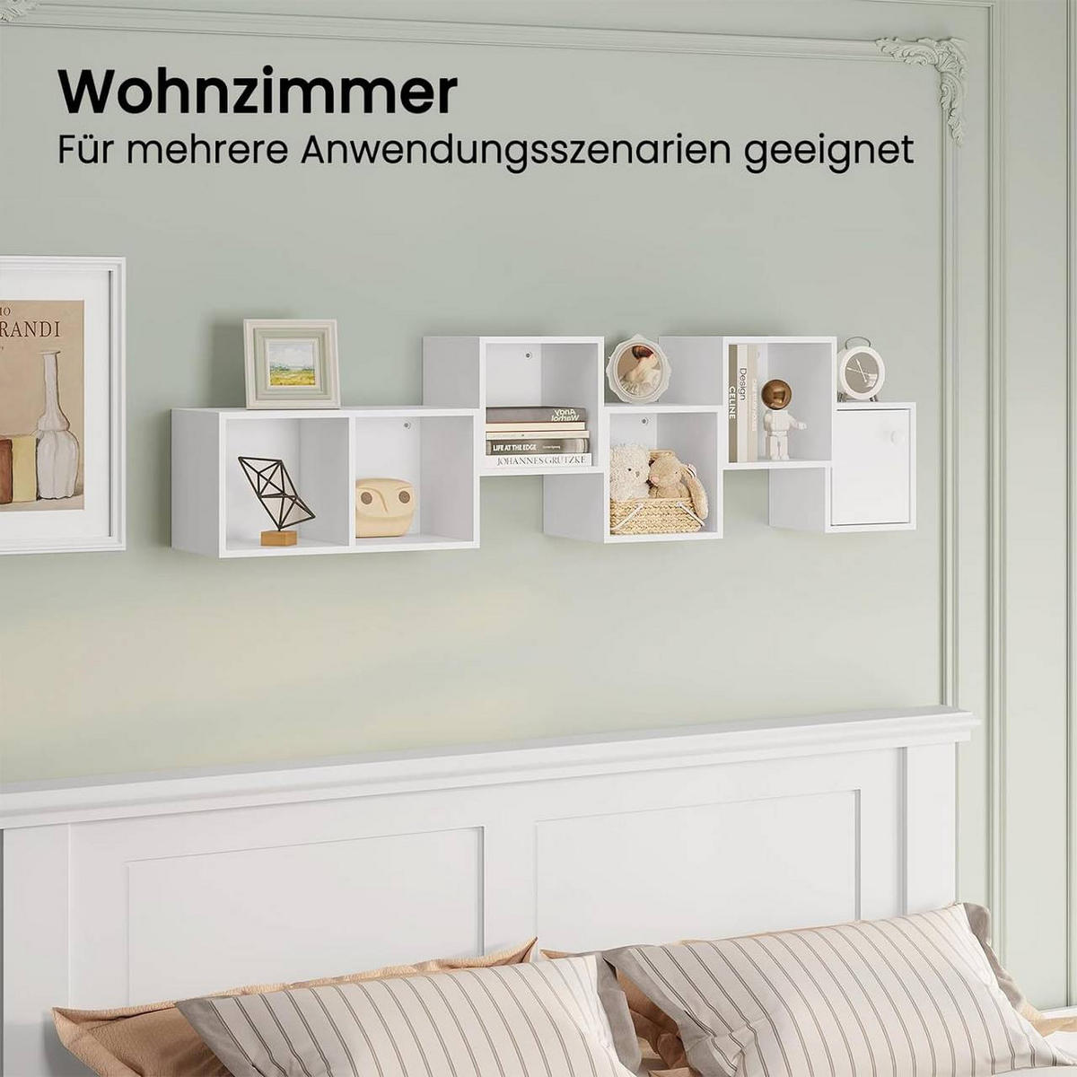 ECKREGAL mit 6 Ablagefächern, aus Holzwerkstoff, Weiß - Weiß, Holzwerkstoff (48/120/48cm) - Woltu