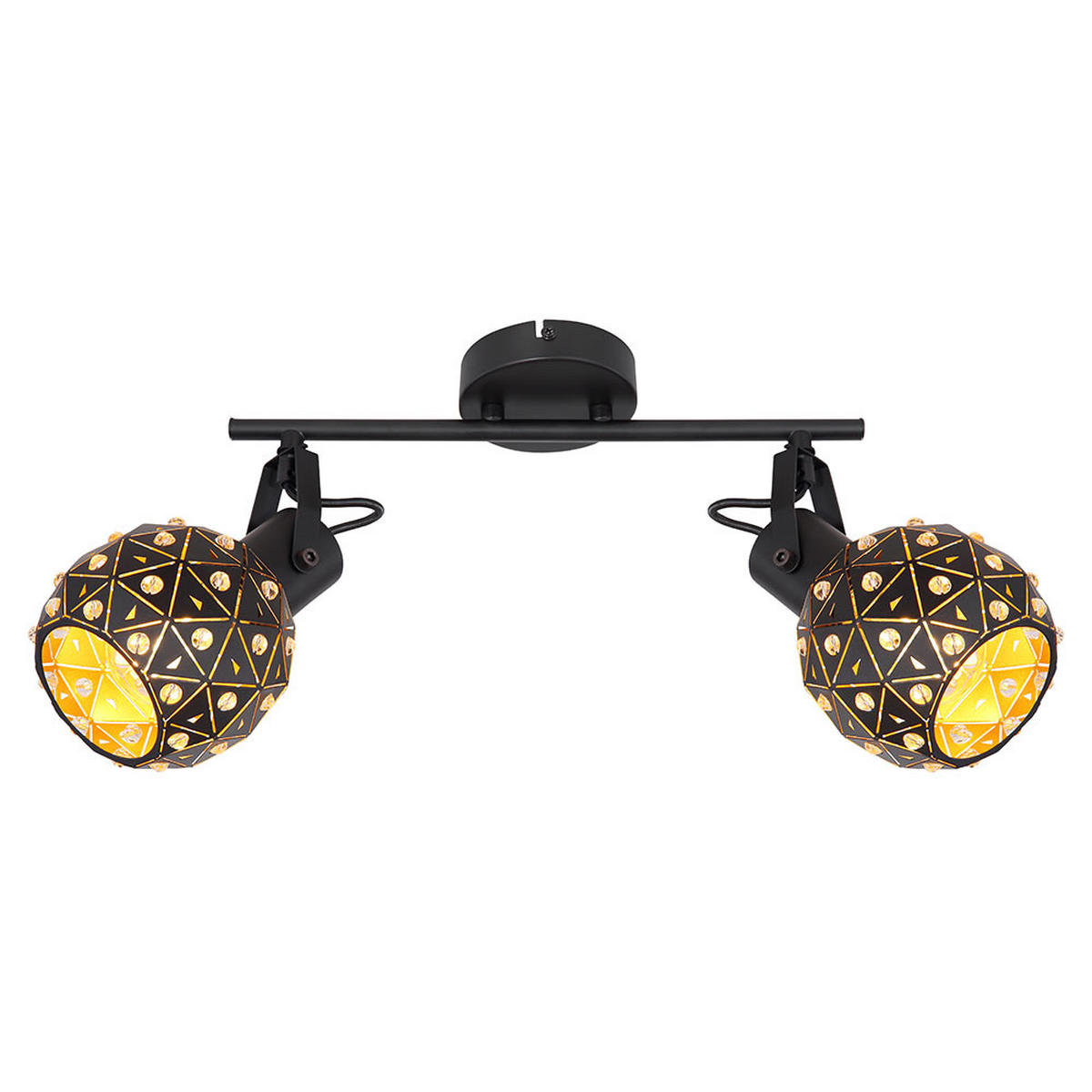 DECKENLEUCHTE Jodie Metall Schwarz - Schwarz, Metall (35/12/26cm) - Globo Lighting