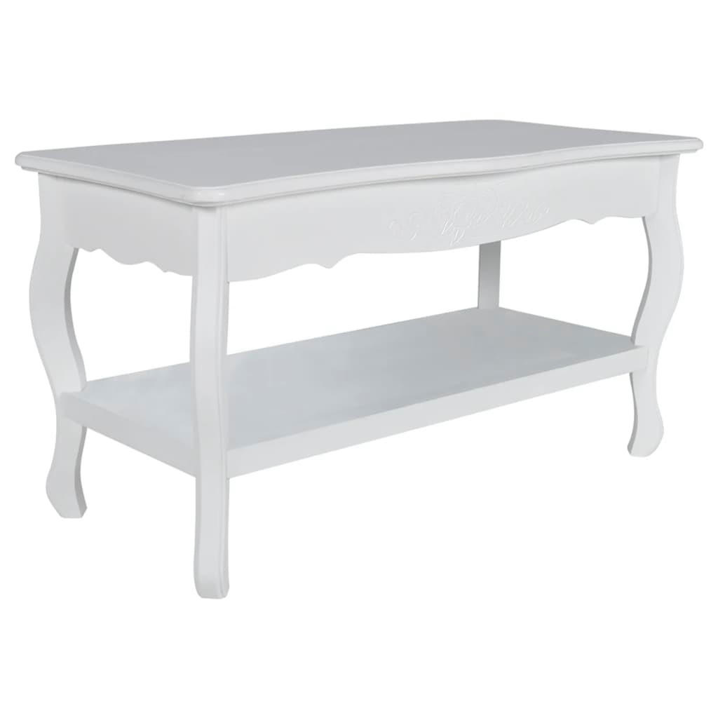 furnicato Couchtisch Weiß 87.5x44x87.5 cm