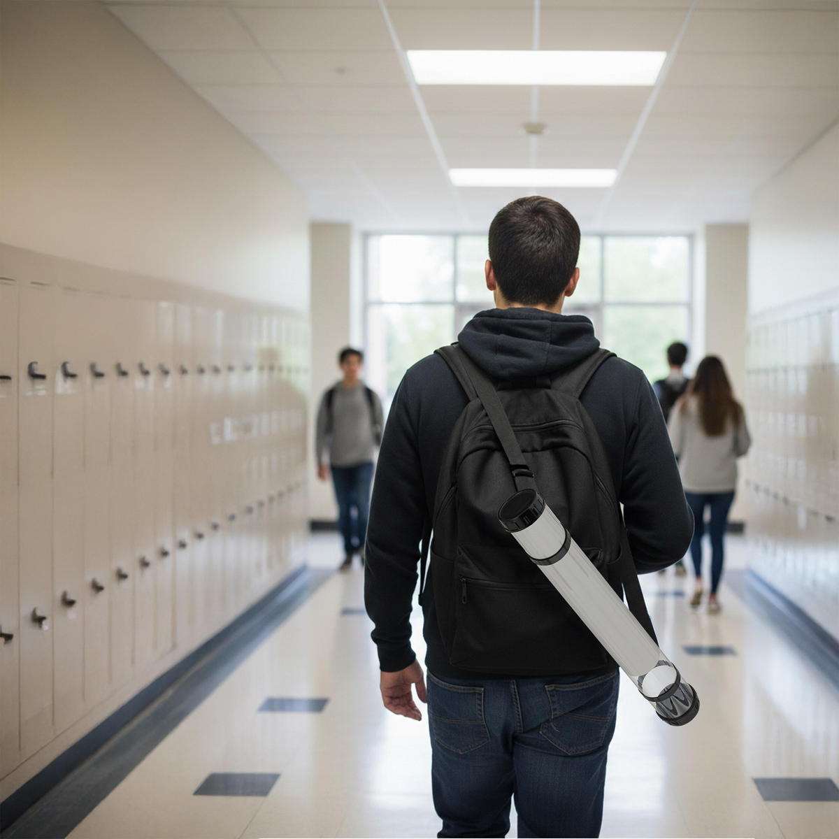 PLAGÁTOVÁ rúrka - priehľadné, plast (7.5/64/7.5cm) - Relaxdays