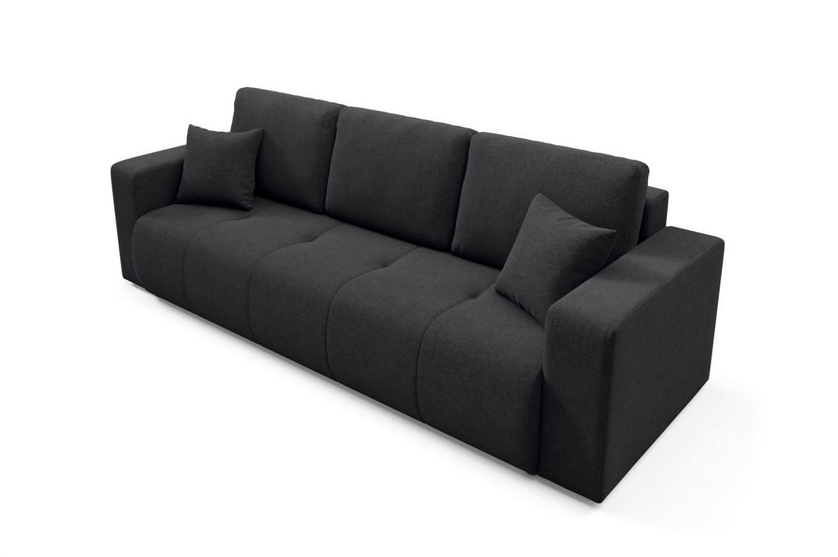 SCHLAFSOFA Augusto - Schwarz, Holzwerkstoff/Textil (244/82/102cm) - Fun Möbel
