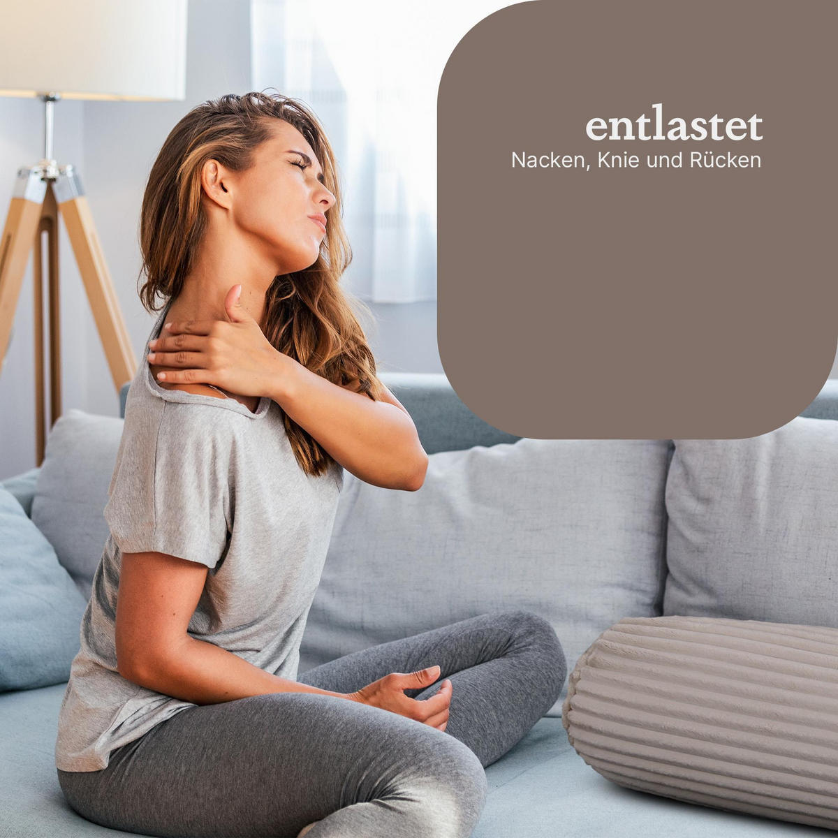 DEKOKISSEN Cord 20x70 cm Hellbraun - Hellbraun, Textil (20/70cm) - Bestlivings