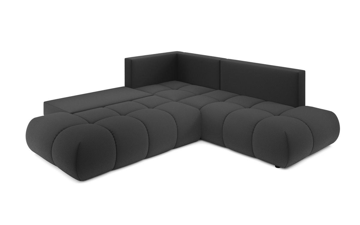 ECKSOFA DUCA II R-S Grau Jersey mit Schlaffunktion - Dunkelgrau, Holz (266.5/266.5cm) - MASSENO