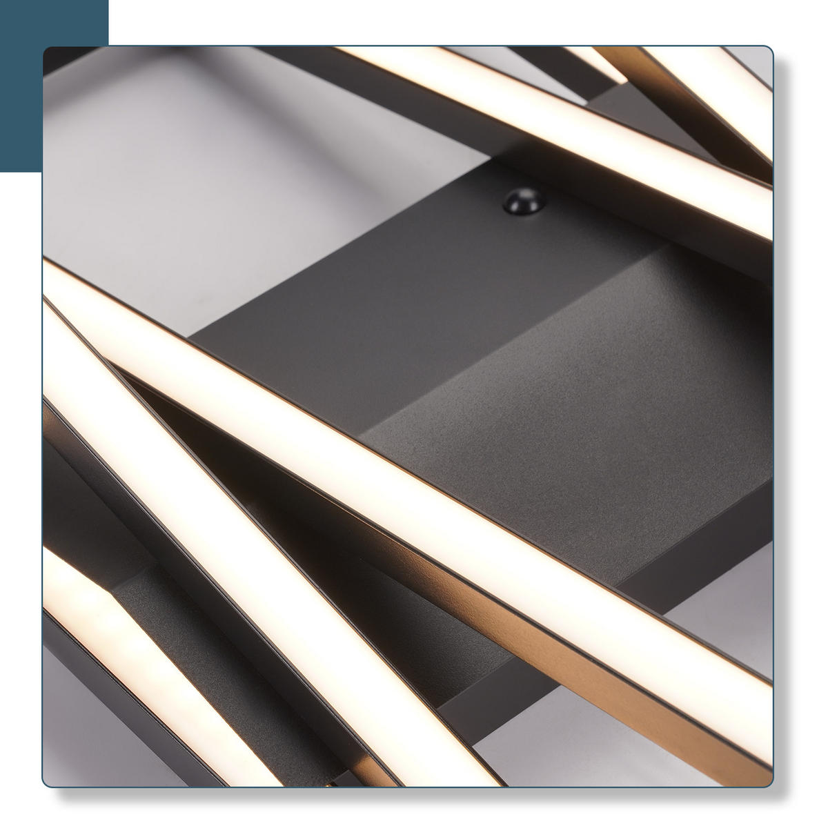 LED-DECKENLEUCHTE Talsen 23.5/23.5/13.5 cm - Schwarz, Metall (23.5/23.5/13.5cm) - ZMH