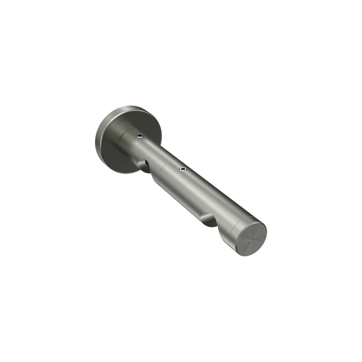 TRÄGER FÜR GARDINENSTANGEN 16 mm Ø, Enorma 2-läufig, Edelstahl - Edelstahlfarben, Metall (11.5/3.8/3.8cm) - INTERDECO