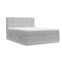 POSTEL BOXSPRING VARENO 200/200 Světle šedá - černá/světle šedá, kov/dřevo (200/200cm) - AltaBeds
