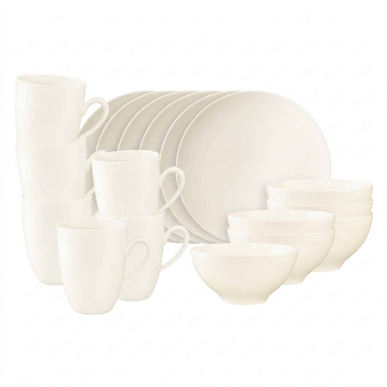 FRÜHSTÜCKSSERVICE Savona Fine Diamond creme 18er Set - Creme, Keramik (1/1/1cm) - Seltmann Weiden