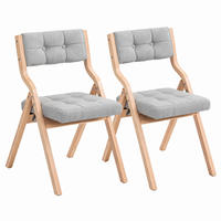 KLAPPSTUHL gepolstert 2er-Set Holz Grau - Grau, Holz (48/77/61cm) - Meubliv