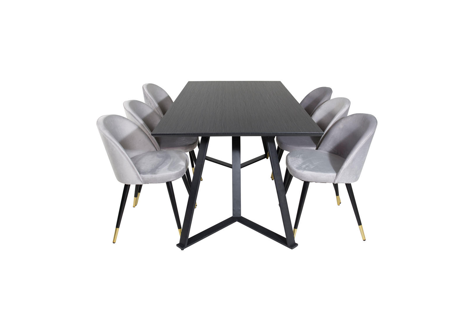 TISCHGRUPPE Hellgrau - Hellgrau, Holzwerkstoff (90/75/180cm) - ebuy24