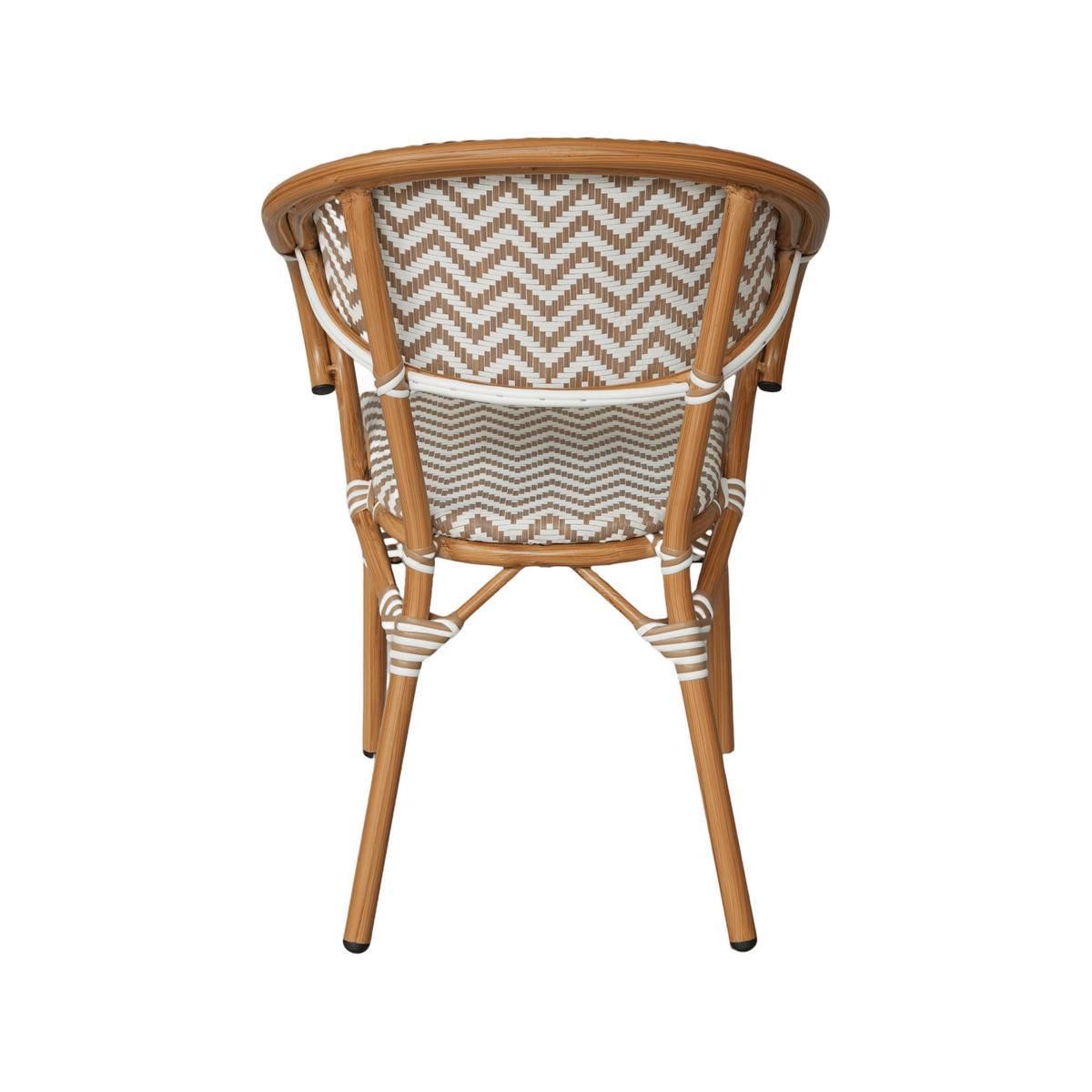 GARTENSTÜHLE Braun Weiß 57/57/84 cm 2er-Set - Braun, Metall (57/84/57cm) - Mobili Rebecca