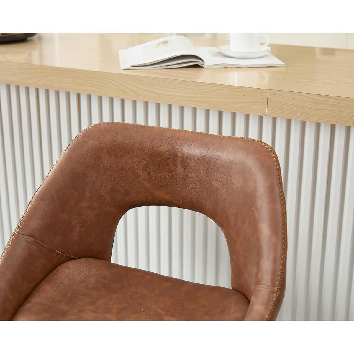 BARHOCKER 4er Set Braun Höhenverstellbar 360° Drehbar - Braun, Kunststoff (49/85/51cm)