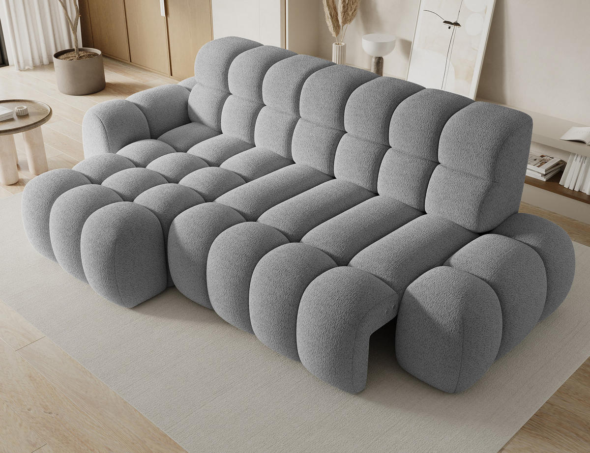 ECKSOFA Lorveno L - Hellgrau (Royal 04) - Hellgrau, Holzwerkstoff (283/165cm) - Möblo