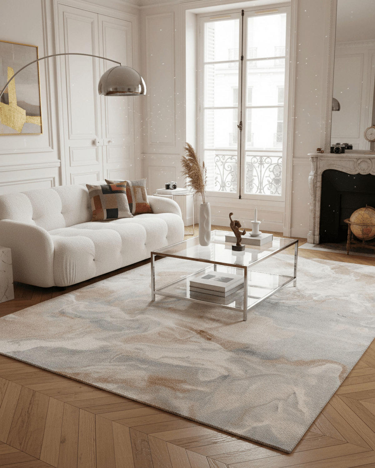 ABSTRAKTER Teppich aus recycelten Fasern mehrfarbig - Multicolor, Textil (200/290cm) - AFK Living