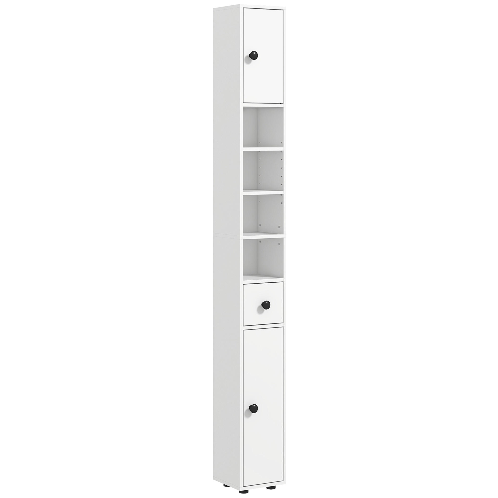 HOCHSCHRANK DE-12389 20/20/180 cm Weiß - Weiß, Holzwerkstoff (20/180/20cm) - ComfortXL