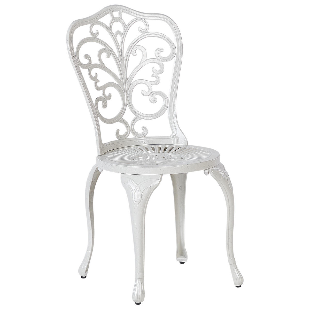 GARTENSTUHL 2er Set Weiß Triora - Weiß, Metall (50/88/50cm) - Beliani