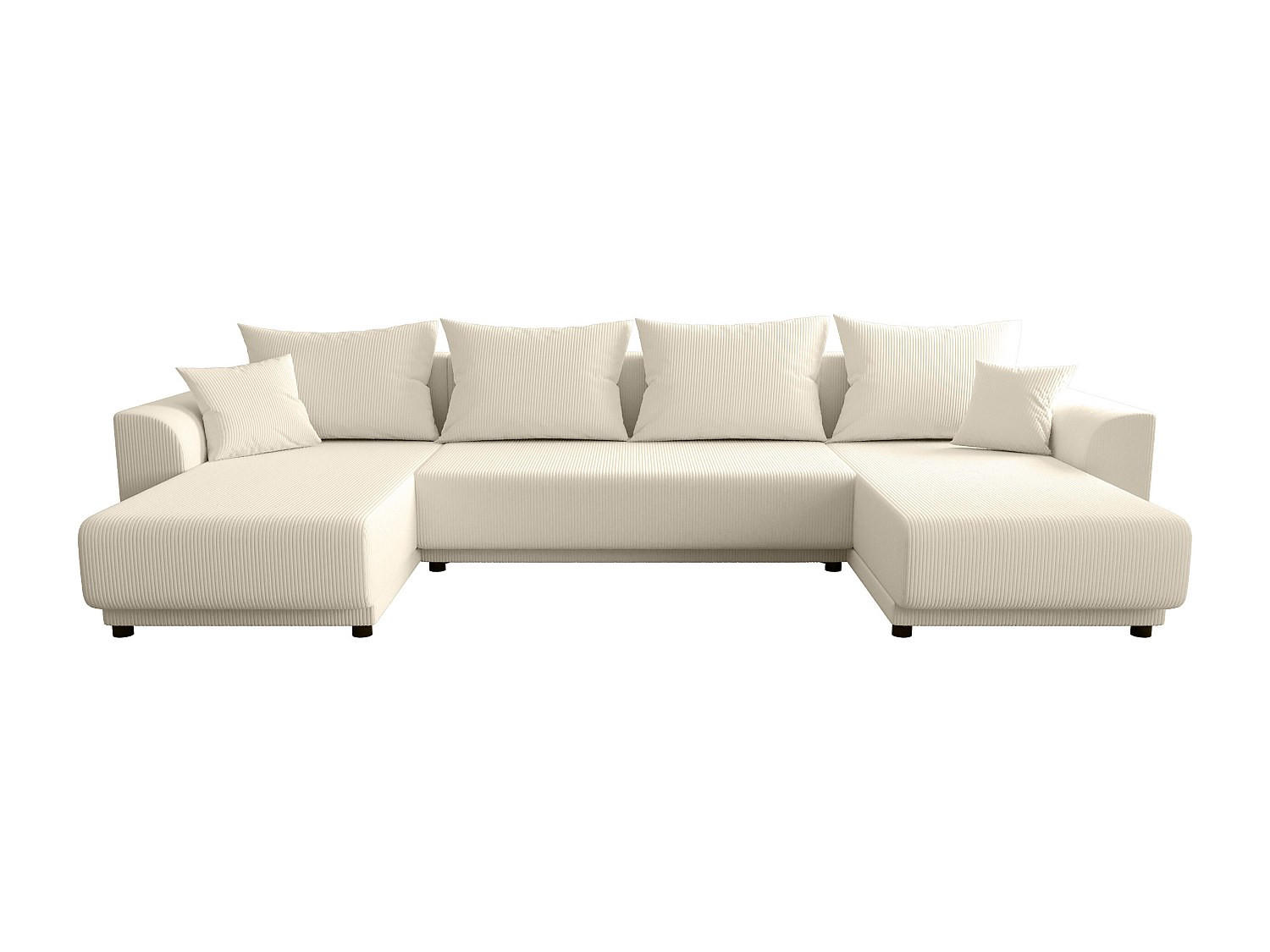 SCHLAFSOFA - 5 Personen - Samt, Stoff - Beige - - Beige, Textil (311/80/149cm) - Vente-Unique